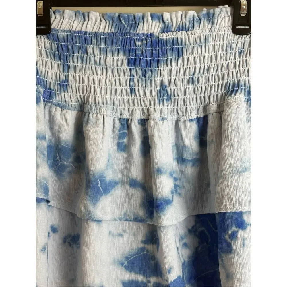 Miken NWT size XL blue on blue layered skirt